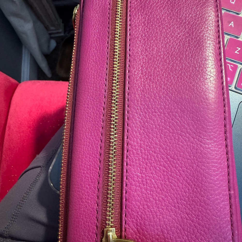 Elegant Purple Leather Women's Bag